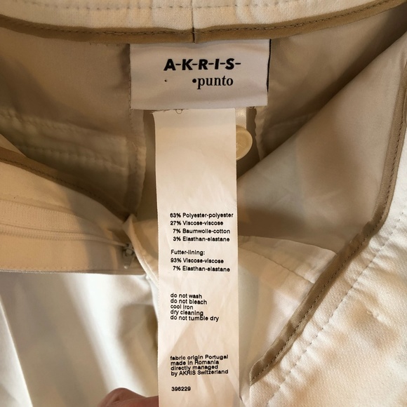 Akris Punto Fabia Pebble Crepe Pants in Cream sz 6 $568 - Picture 5 of 12
